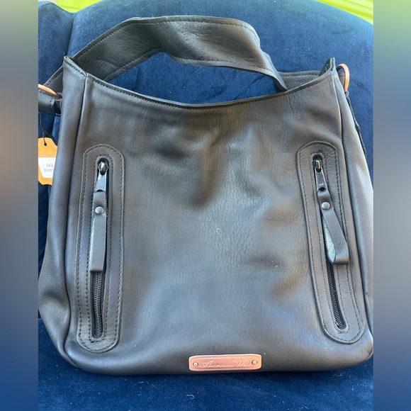 BRAND NEW American West gorgeous black leather purse in original gift bag - Picture 5 of 5